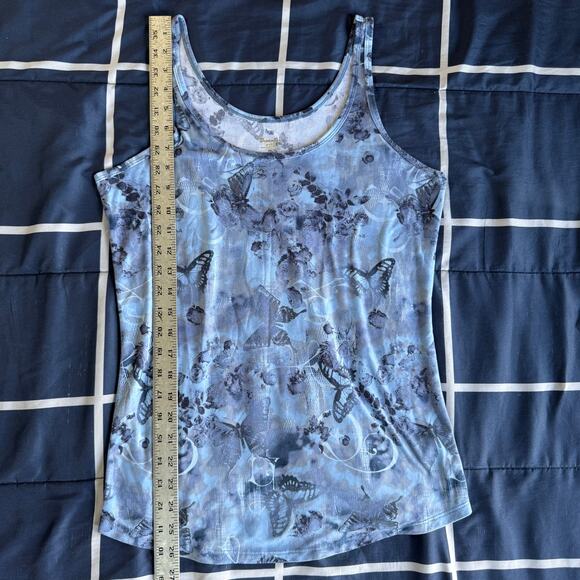 No Boundaries Blue Butterfly Tank Top Juniors XL (15–17) - Picture 3 of 5